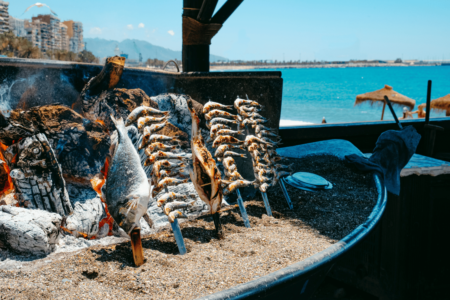 Experiencia gastronómica en la playa de la Malagueta con tapas y vistas al mar